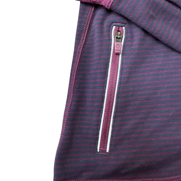 Lululemon Star Runner Pullover Top Rulu Lace 1/2 Zip Gym Sz 2 Plum - Picture 10 of 10